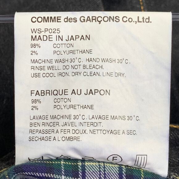 Size M Indigo Yellow Twill Cotton Blend Contrast Stitch Straight Jeans - Picture 6 of 6